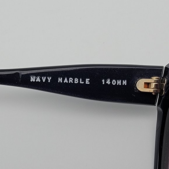 Sebastiano #600 Navy Marble Frame Purple Gradient Lens Vintage Sunglasses 62mm - Picture 7 of 12